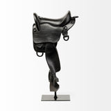 Colt III 8L x 9W Black Equestrian-Inspired English Horse Saddle from Mercana - Luna Furniture