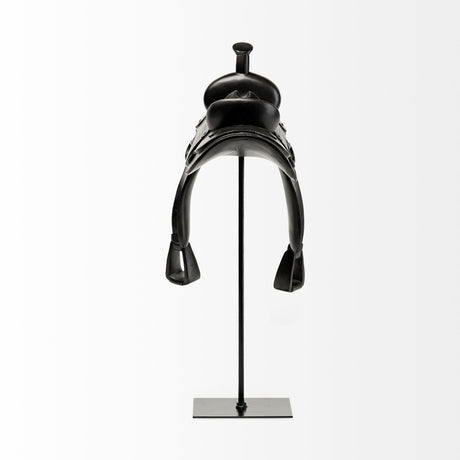 Colt I 9L x 8W Black Equestrian-Inspired Western Horse Saddle from Mercana - Luna Furniture