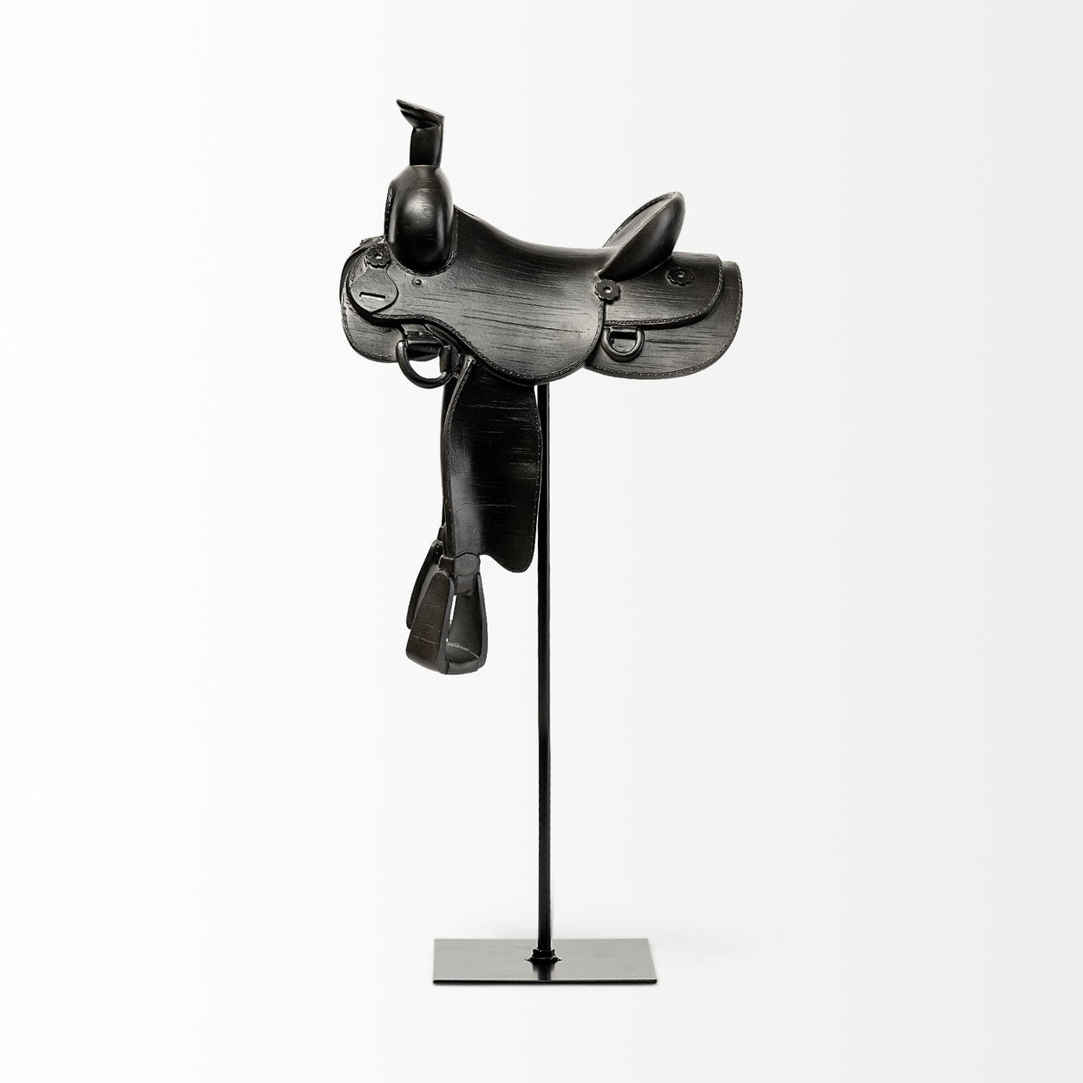 Colt I 9L x 8W Black Equestrian-Inspired Western Horse Saddle from Mercana - Luna Furniture