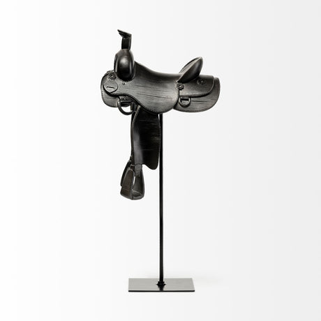 Colt I 9L x 8W Black Equestrian-Inspired Western Horse Saddle from Mercana - Luna Furniture