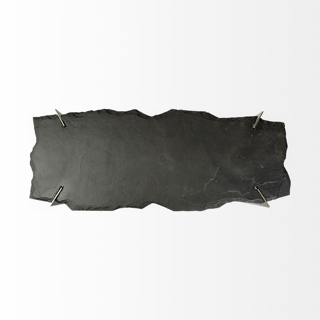 Shale III 50L x 20W Black Live-Edge Slate and Iron Console Table from Mercana - Luna Furniture