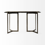 Shale III 50L x 20W Black Live-Edge Slate and Iron Console Table from Mercana - Luna Furniture