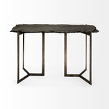 Shale III 50L x 20W Black Live-Edge Slate and Iron Console Table from Mercana - Luna Furniture