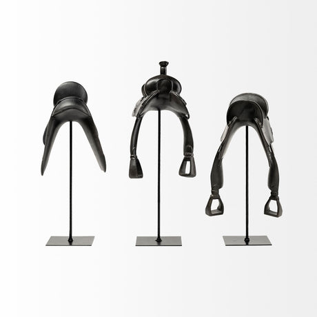 Colt I 9L x 8W Black Equestrian-Inspired Western Horse Saddle from Mercana - Luna Furniture