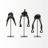 Colt III 8L x 9W Black Equestrian-Inspired English Horse Saddle from Mercana - Luna Furniture