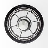 Bella Large Black Metal Cylindrical Cage Candle Holder Lantern from Mercana - Luna Furniture