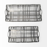Kenneth (Set of 2) 24L x 12W Gray Metal Baskets from Mercana - Luna Furniture