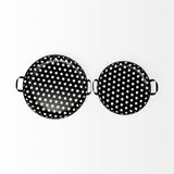 Lito (Set of 2) Black Woven Metal Round Serving Trays from Mercana - Luna Furniture