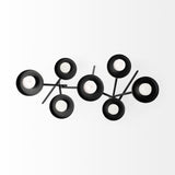 Meira Black Metal Seven Votive Table Candle Holder from Mercana - Luna Furniture