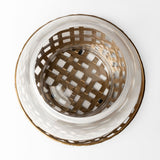 Reena I Small Gold Woven Metal Base Table Candle Holder from Mercana - Luna Furniture