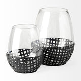 Reena I Small Black Woven Metal Base Table Candle Holder from Mercana - Luna Furniture