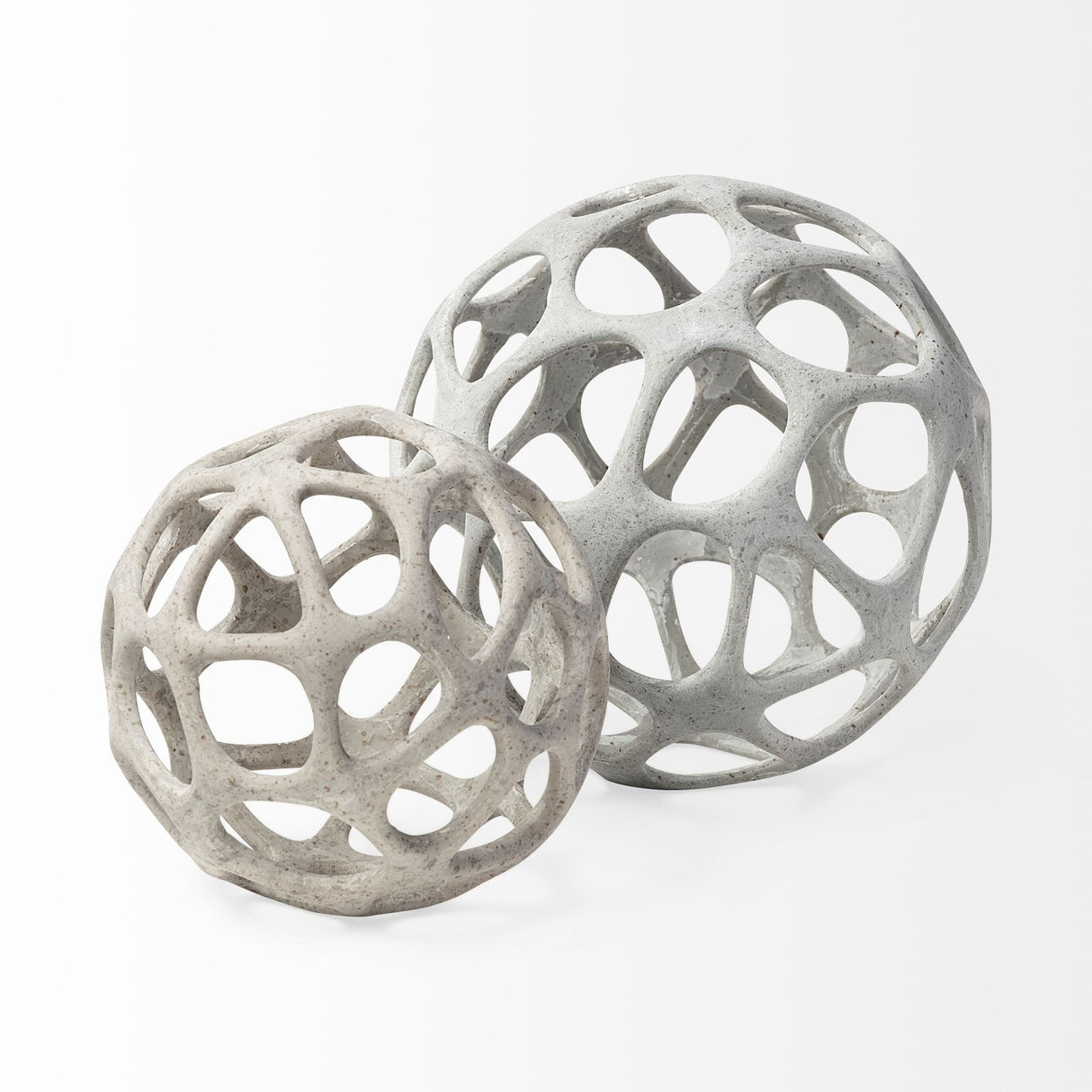 Spiro 7L x 7W Off-White Hollow Decorative Orb from Mercana - Luna Furniture