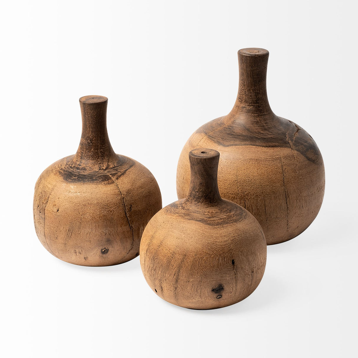 Afra Large Solid Wood Vase Shaped Decorative Object from Mercana - Luna Furniture
