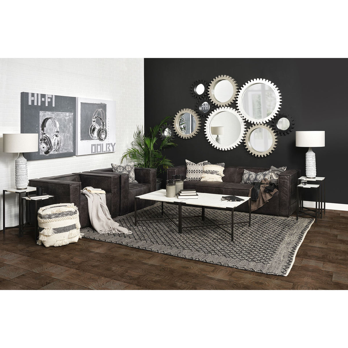 Retro Tone I by Alarm a Hand Embellished Textured Canvas from Mercana - Luna Furniture