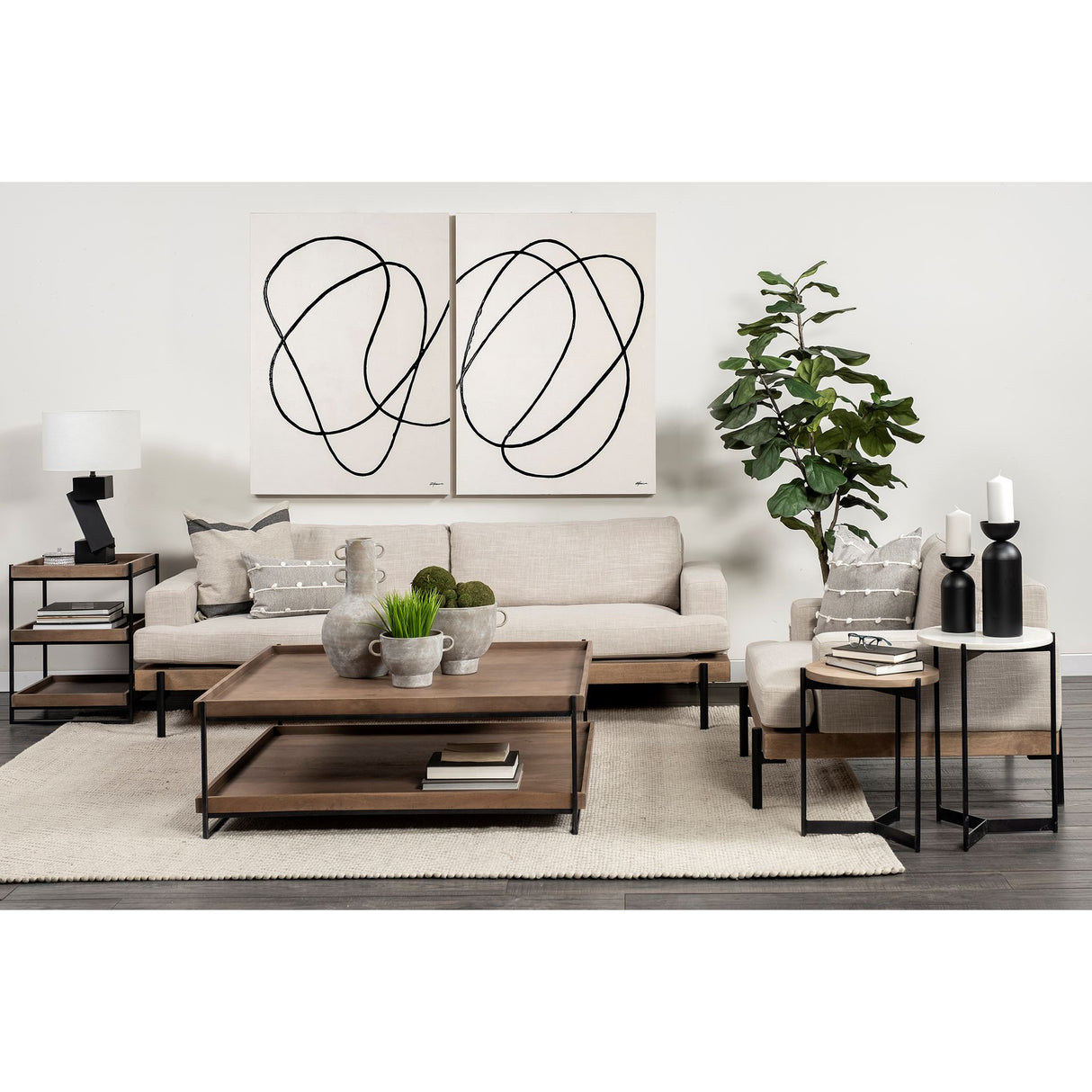 Mess II by Studio M a Hand Embellished Canvas Print from Mercana - Luna Furniture