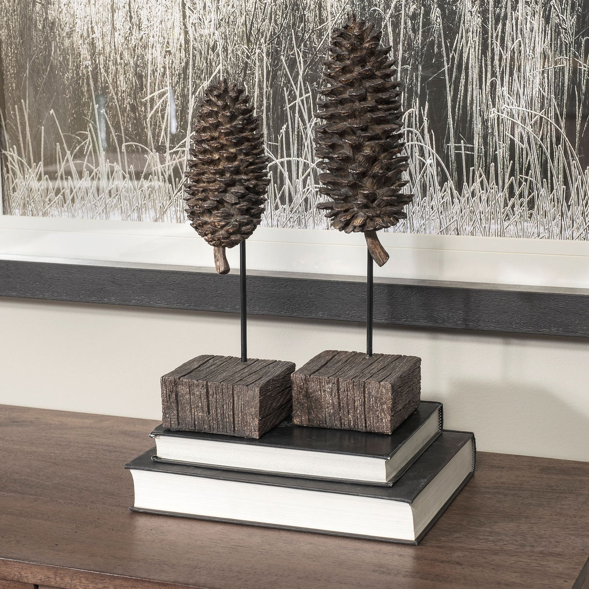Pinterra (Small) 4L x 4W Brown Resin Pinecone Replica from Mercana - Luna Furniture