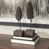Pinterra (Small) 4L x 4W Brown Resin Pinecone Replica from Mercana - Luna Furniture