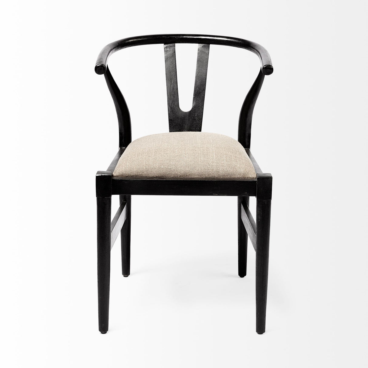 Trixie I Black Wooden Base w/ Dark Taupe Fabric Seat Dining Chair from Mercana - Luna Furniture