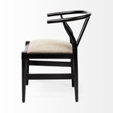 Trixie I Black Wooden Base w/ Dark Taupe Fabric Seat Dining Chair from Mercana - Luna Furniture