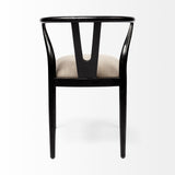 Trixie I Black Wooden Base w/ Dark Taupe Fabric Seat Dining Chair from Mercana - Luna Furniture