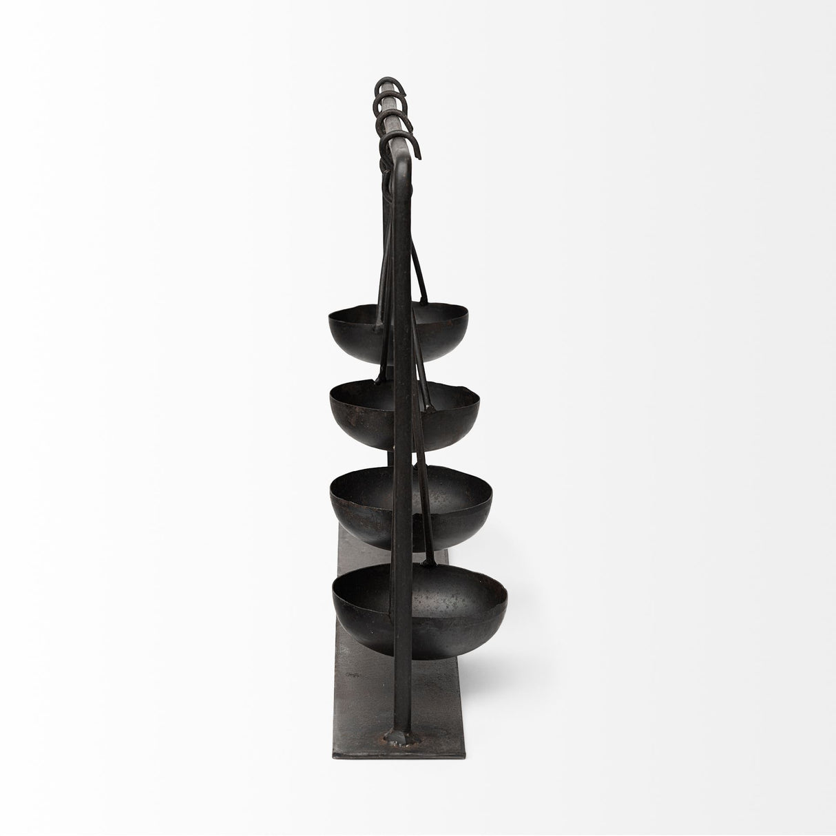 Enos 19L x 3W Black Metal 4 Bowl Ancient Spice Market Decorative Display from Mercana - Luna Furniture