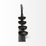Enos 19L x 3W Black Metal 4 Bowl Ancient Spice Market Decorative Display from Mercana - Luna Furniture