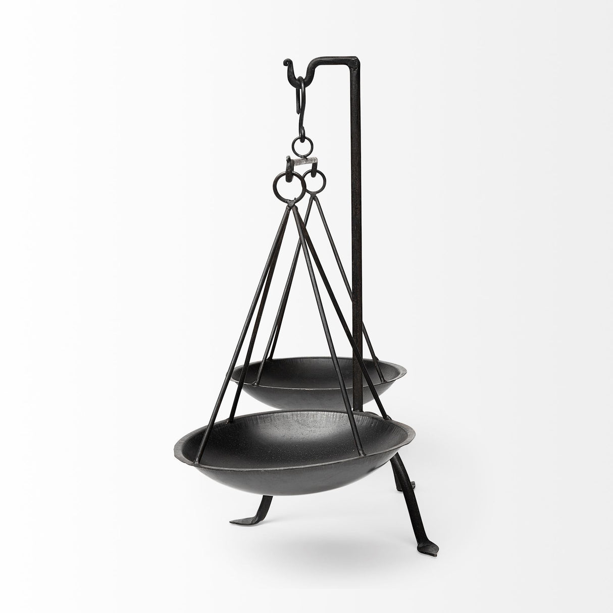 Adilah 16L x 10W Black Metal Vintage Inspired Weighing Scale from Mercana - Luna Furniture