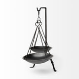 Adilah 16L x 10W Black Metal Vintage Inspired Weighing Scale from Mercana - Luna Furniture