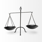 Adilah 16L x 10W Black Metal Vintage Inspired Weighing Scale from Mercana - Luna Furniture