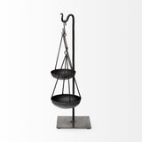 Ellis 10L x 4W Black Metal Vintage Inspired Weighing Scale from Mercana - Luna Furniture