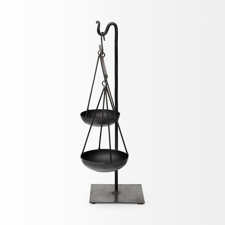 Ellis 10L x 4W Black Metal Vintage Inspired Weighing Scale from Mercana - Luna Furniture