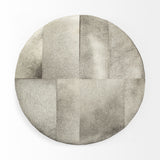 Zahavi 36" Gray Hair-On-hide W/Metal Base Ottoman from Mercana - Luna Furniture