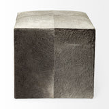 Zahavi I 20" Grey-toned hair-on-hide ottoman from Mercana - Luna Furniture