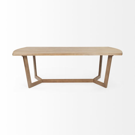 Denver 91.5x38 Rectangular Brown Solid Wood Top & Base Dining Table from Mercana - Luna Furniture