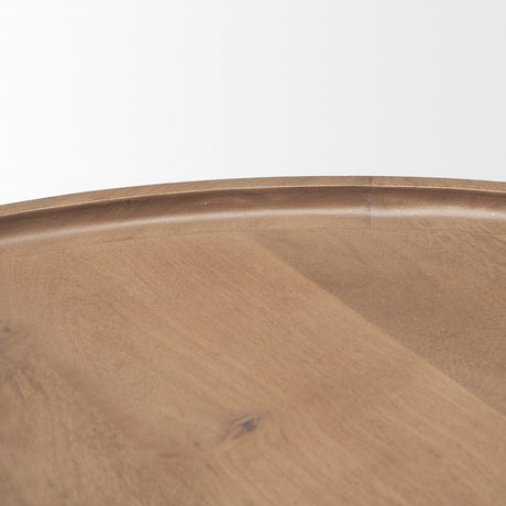 Cleaver (Set of 2) 40" & 31" Round Brown Solid Wood Nesting Coffee Tables from Mercana - Luna Furniture