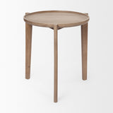 Cleaver I 22 x 24 Round Top Brown Solid Wood Accent Table from Mercana - Luna Furniture