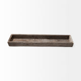 Vernon (Large) 36L x 7W Brown Reclaimed Wood Tray from Mercana - Luna Furniture