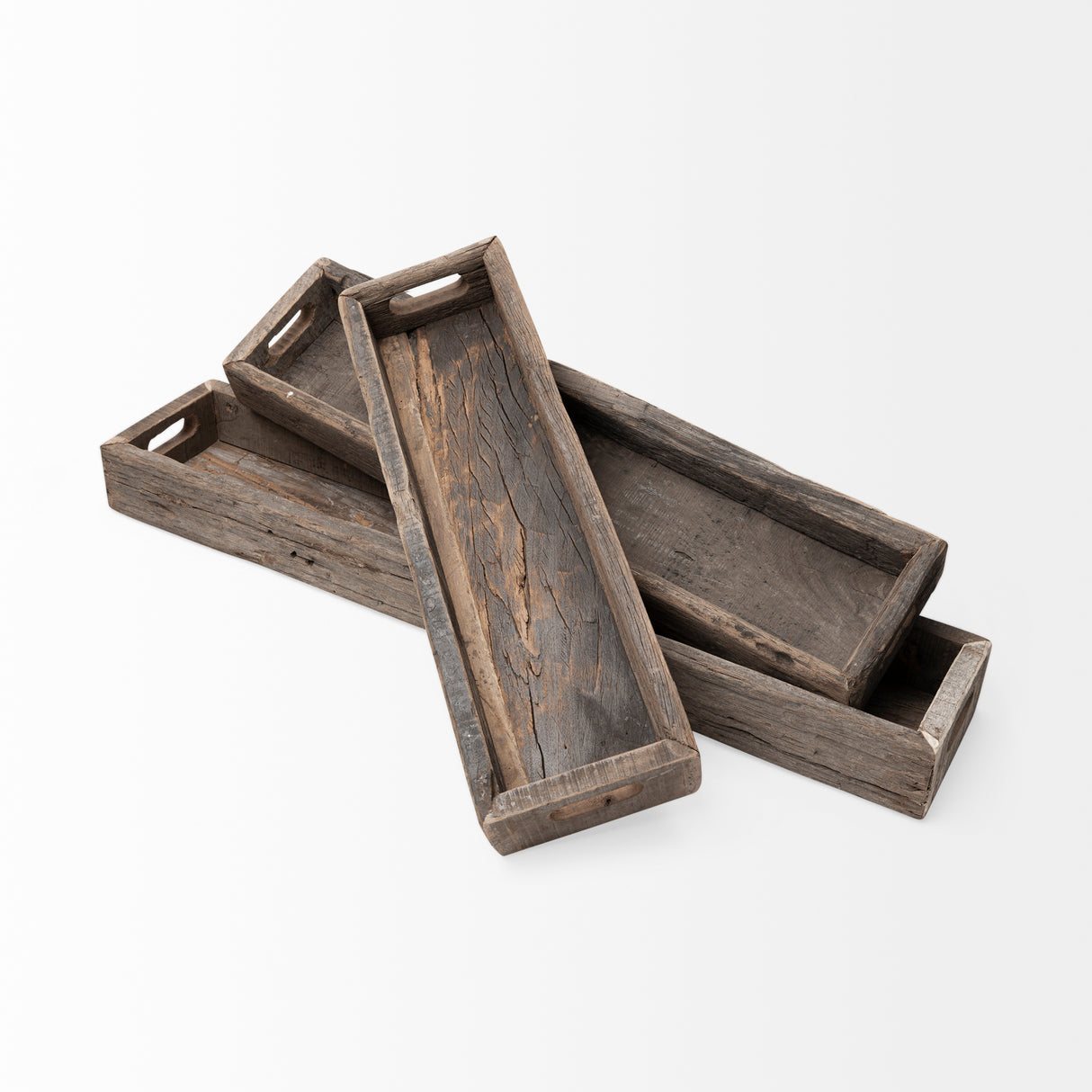 Vernon (Medium) 30L x 7W Brown Reclaimed Wood Tray from Mercana - Luna Furniture