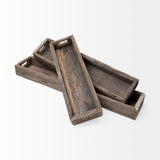 Vernon (Medium) 30L x 7W Brown Reclaimed Wood Tray from Mercana - Luna Furniture