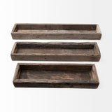 Vernon (Small) 24L x 7W Brown Reclaimed Wood Tray from Mercana - Luna Furniture
