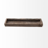 Vernon (Medium) 30L x 7W Brown Reclaimed Wood Tray from Mercana - Luna Furniture
