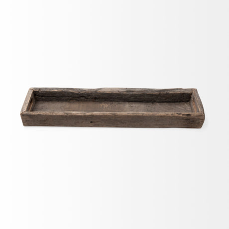 Vernon (Medium) 30L x 7W Brown Reclaimed Wood Tray from Mercana - Luna Furniture