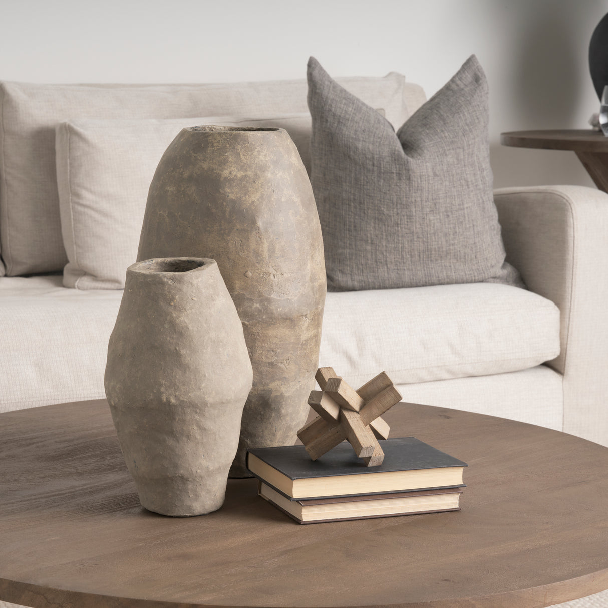 Vega II (Large) 7L x 7W Natural Wood Jack Object from Mercana - Luna Furniture