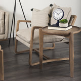 Cleaver I 22 x 24 Round Top Brown Solid Wood Accent Table from Mercana - Luna Furniture