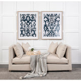 Leona (Set of 2) Natural Wicker Woven Mirrored Base Nesting Trays from Mercana - Luna Furniture
