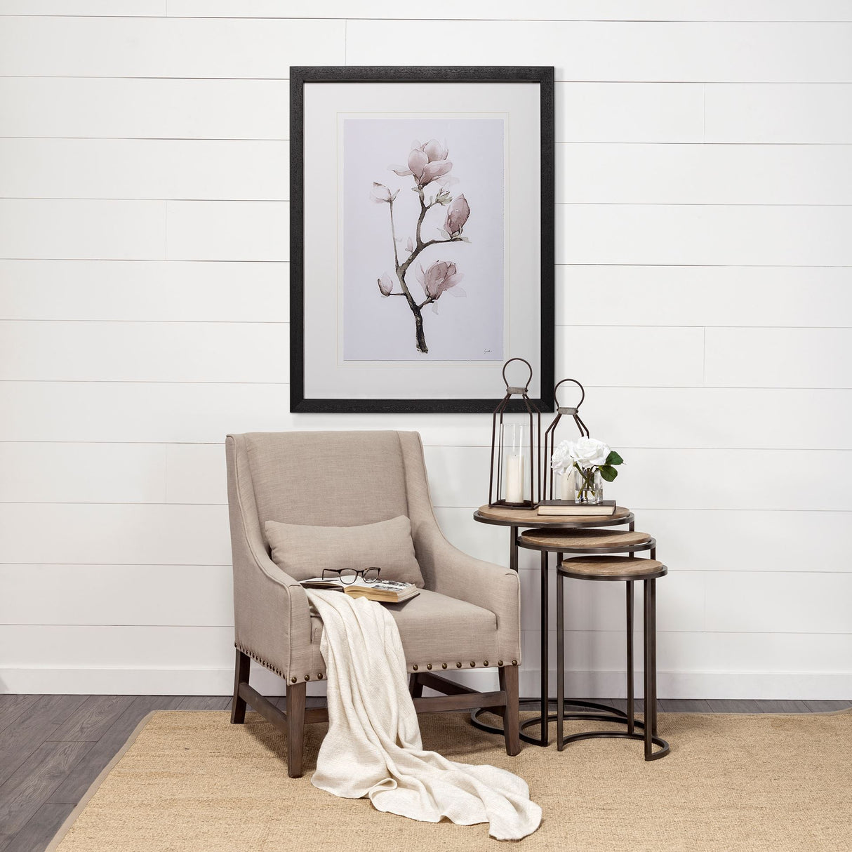 Magnolia I by Gabrielle C a Framed Art Print Matted under Glass from Mercana - Luna Furniture