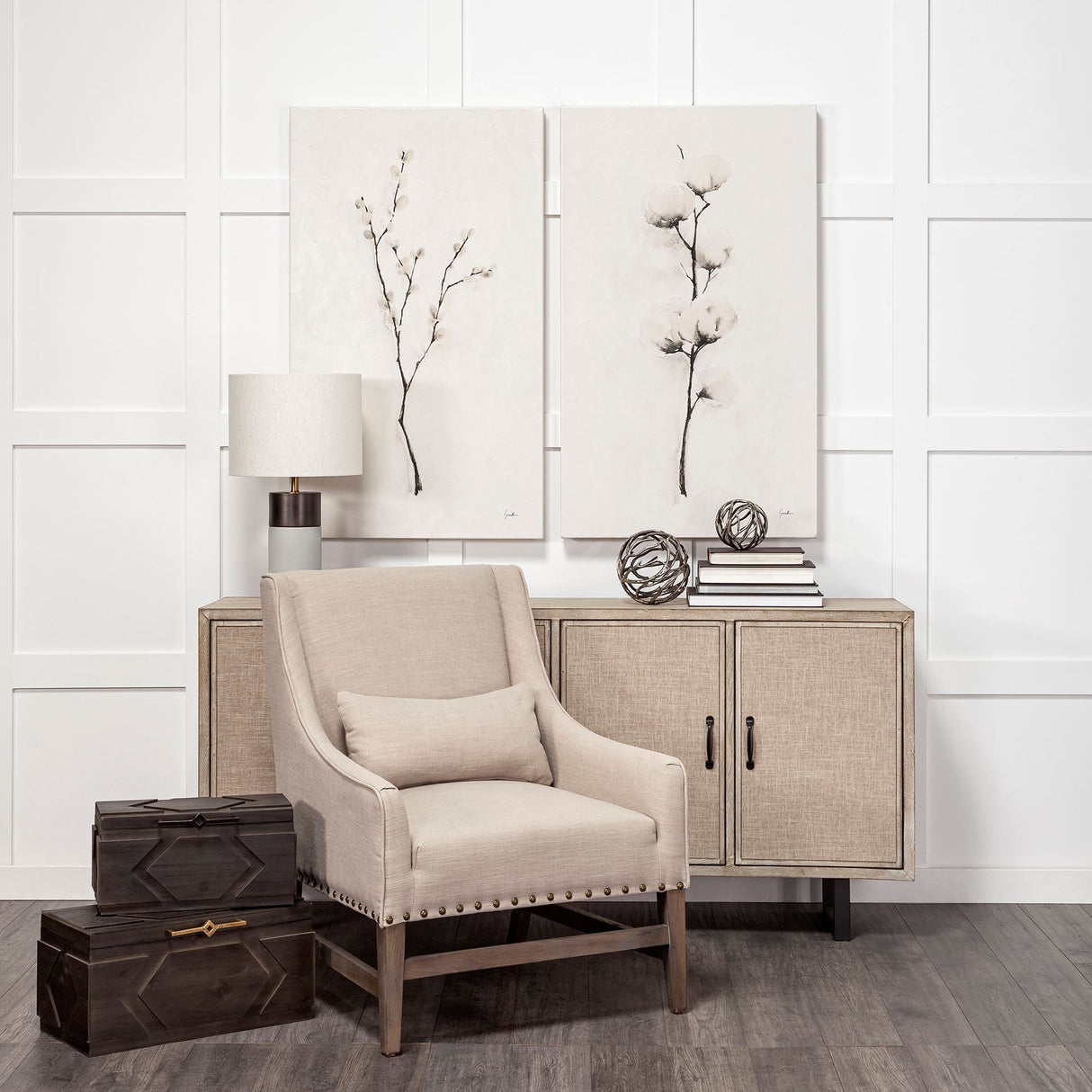 Cassia Set of 2 Brown Wooden Boxes from Mercana - Luna Furniture