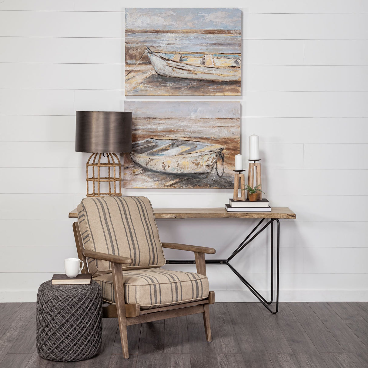 Papillion I 66L x 16W Natural Solid Wood and Iron Console Table from Mercana - Luna Furniture