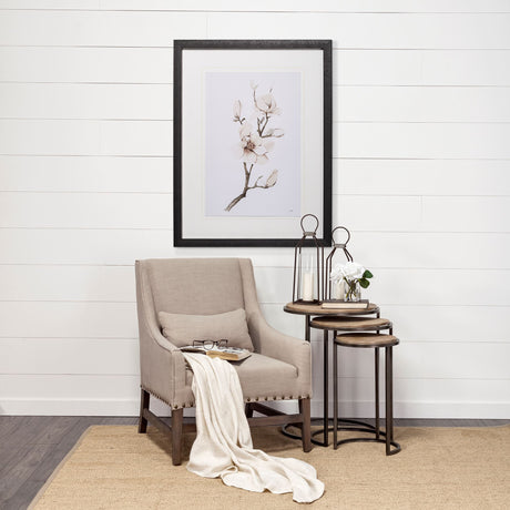 Glover (Set of 3) 20L x 20W Brown Wood Round Top W/Metal Nesting Accent Tables from Mercana - Luna Furniture