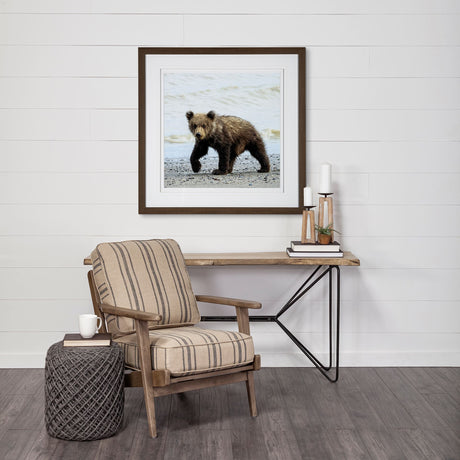 Curious Cub by Wink Gaines a Hand Embellished Textured Framed Art Photograph Matted under Glass from Mercana - Luna Furniture